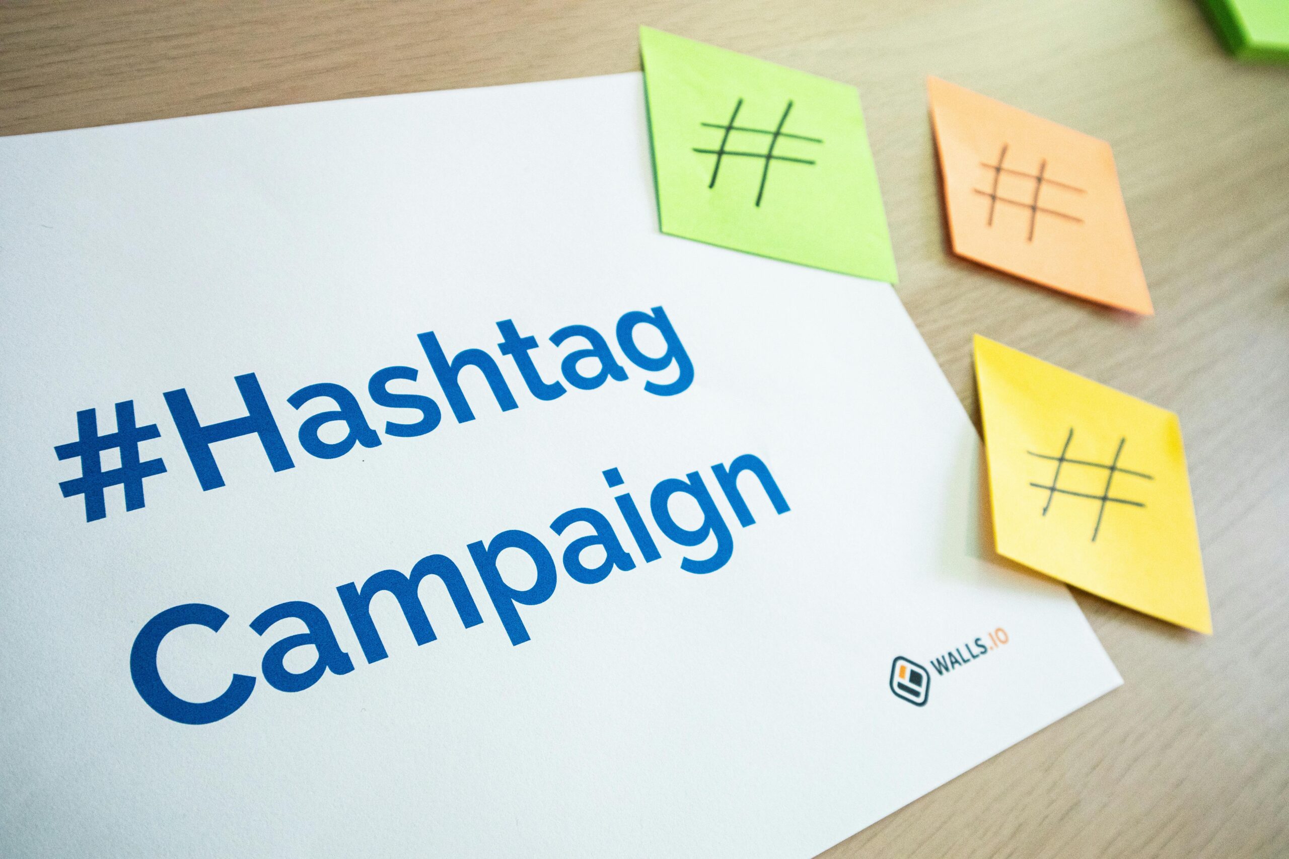 Hashtag Campaign Text on Desk